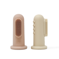 Mushie baby tandenborstel sand blush