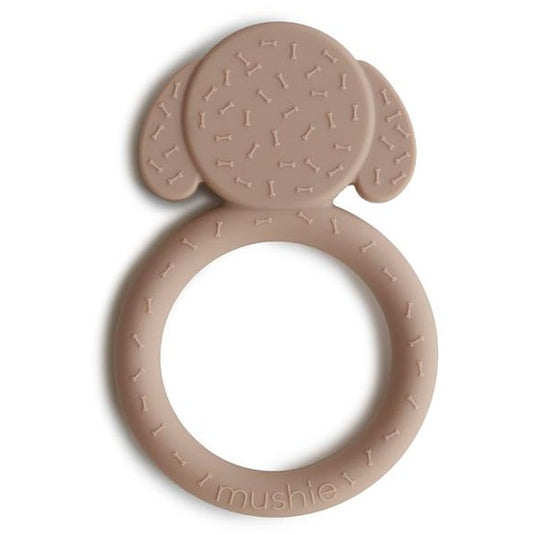 Mushie bijtring dog naturel 3 mnd+