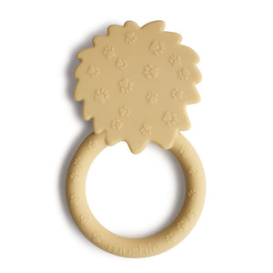 Mushie bijtring lion yellow 3 mnd+