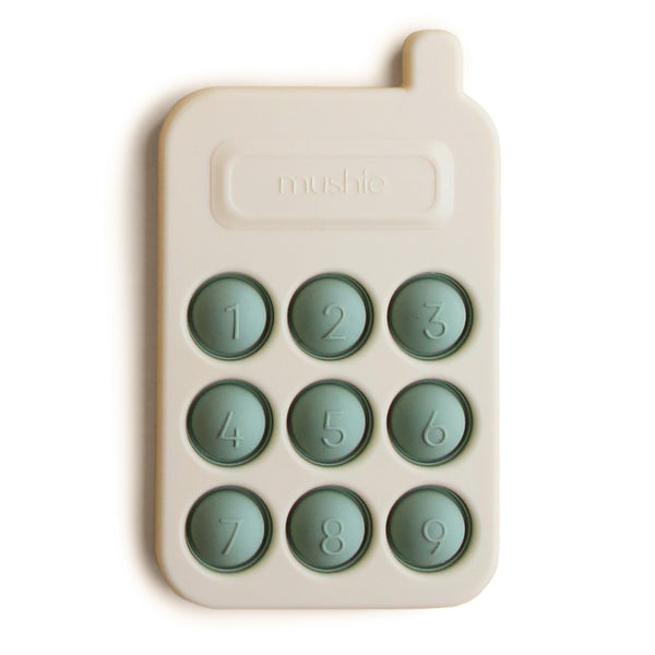 Mushie pop it telefoon cambridge blue 10 mnd+