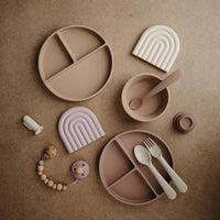 Mushie siliconen bord blush