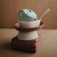 Mushie siliconen bord cloudy mauve