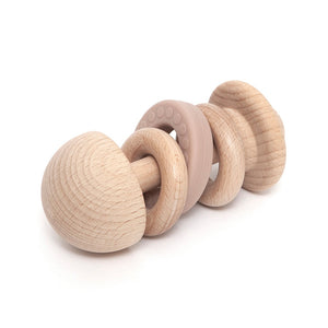 Petit Monkey houten rammelaar pink 0 jr+