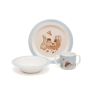 Petit Monkey melamine bord animal cradle blue