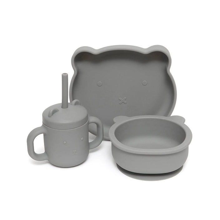 Petit Monkey siliconen bakje bear pewter green