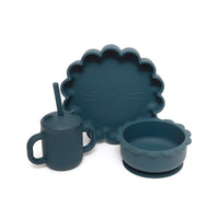 Petit Monkey siliconen sippy cup met oren balsam blue