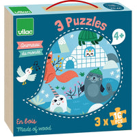 VILAC puzzels dieren van de wereld 4 jr+ / 3 x 16 stks