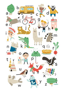 Petit Monkey alfabet poster artisjok 50 x 70 cm NL