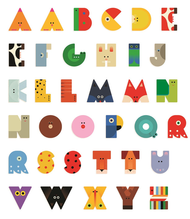 DJECO houten letter designed animal R