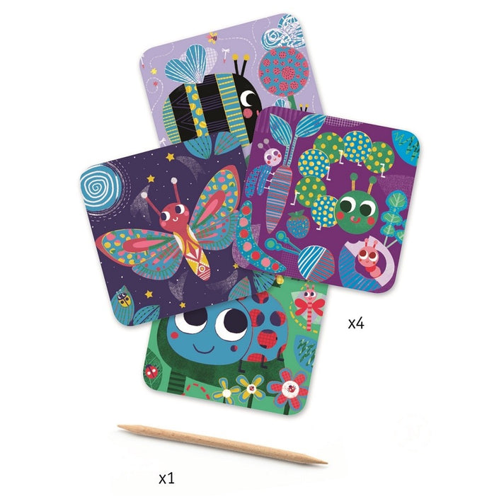 DJECO kraskaarten Allemaal beestjes 3 jr+