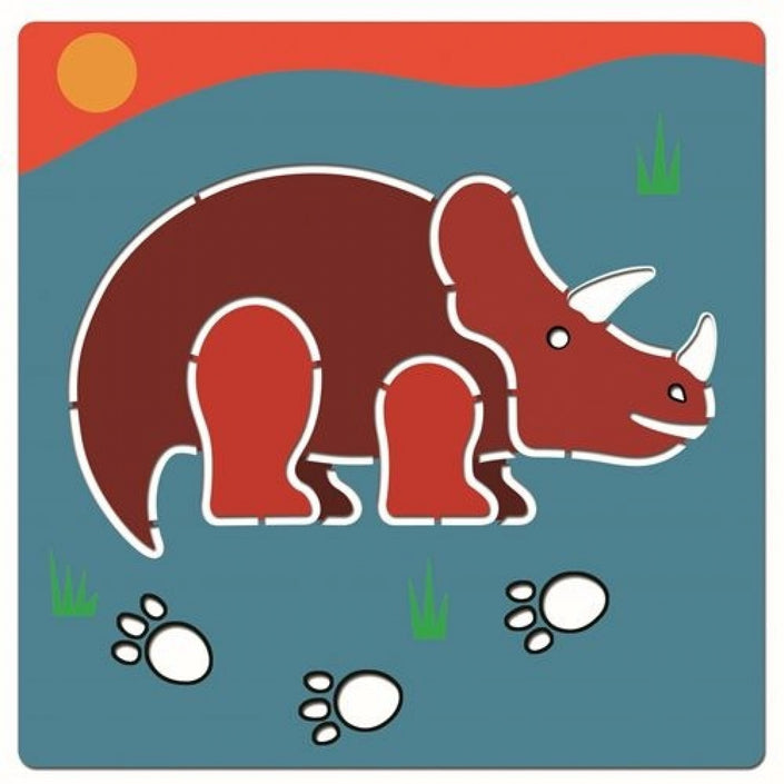 DJECO tekensjablonen dino's 4 jr+