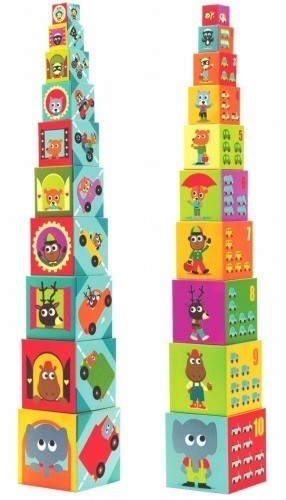 DJECO stapeltoren voertuigen 12 mnd+