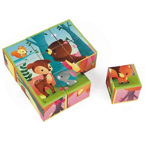 JANOD blokpuzzel bosdieren 2 jr+ / 9 stks