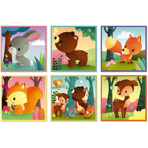 JANOD blokpuzzel bosdieren 2 jr+ / 9 stks
