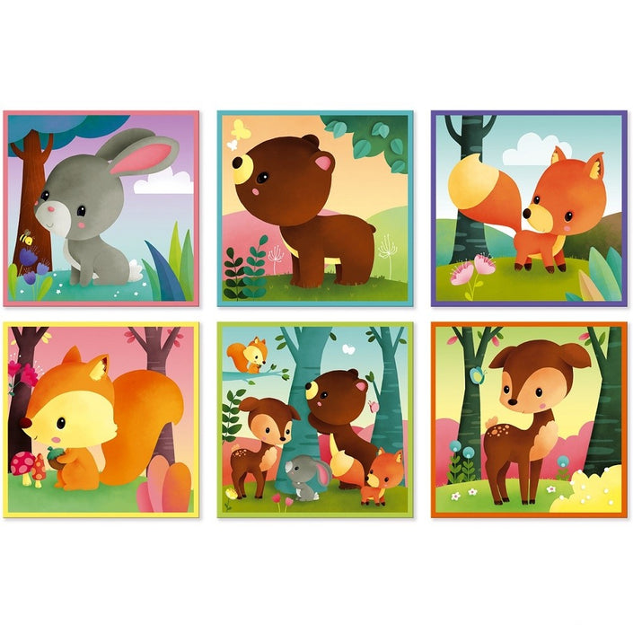 JANOD blokpuzzel bosdieren 2 jr+ / 9 stks