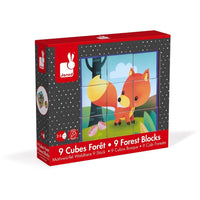 JANOD blokpuzzel bosdieren 2 jr+ / 9 stks