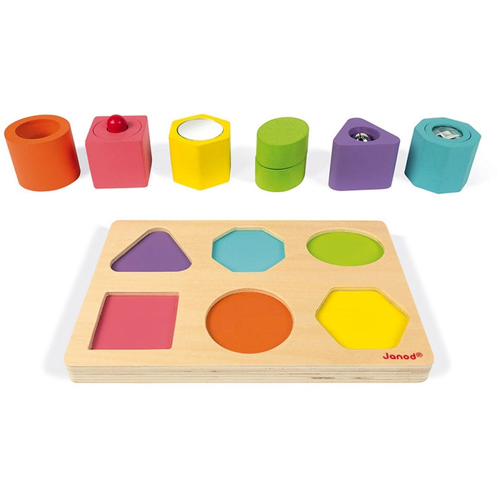 JANOD wood vorm + geluid puzzel 12 mnd+