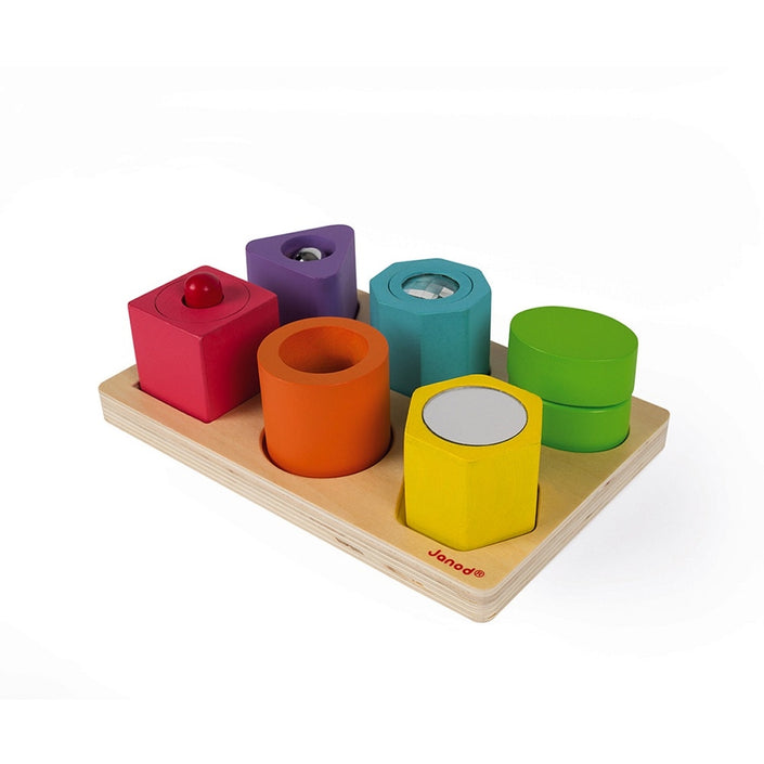 JANOD wood vorm + geluid puzzel 12 mnd+