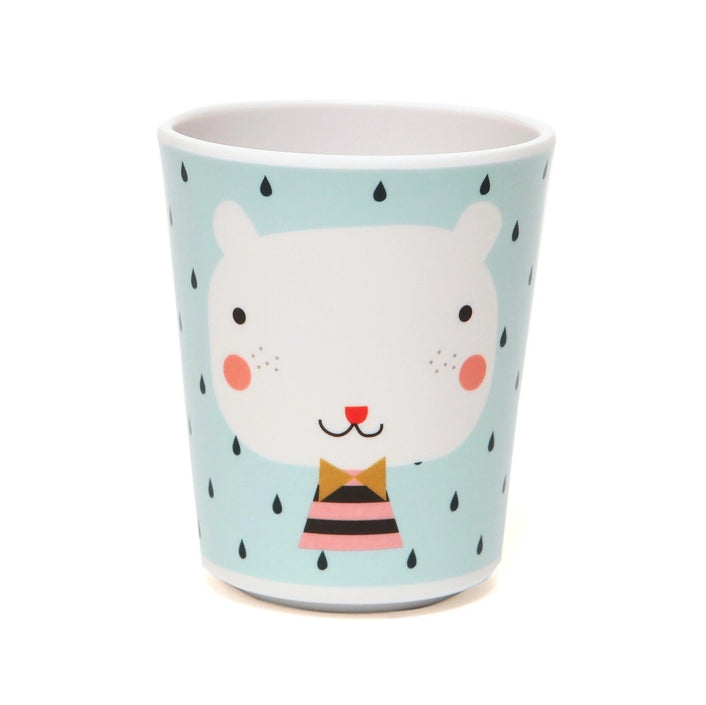 Petit Monkey melamine beker bear drop light blue