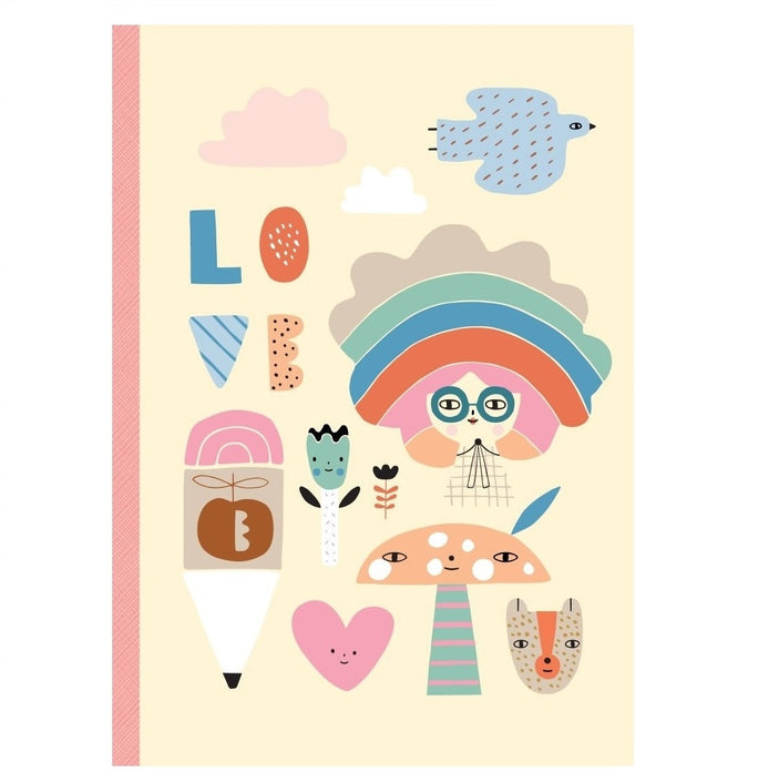 Petit Monkey notitieboek Rainbow Girl