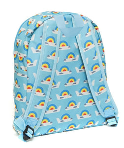 Petit Monkey kinderrugzak airplanes blue