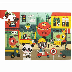 Petit Monkey puzzel in the city 4 jr+ / 48 stks