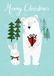 Petit Monkey ansichtkaart x-mas polar bear