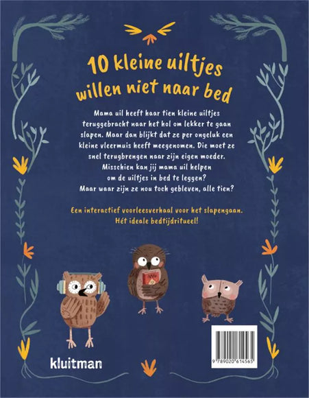 10 kleine uiltjes willen niet naar bed 3jr 9789020614565 a