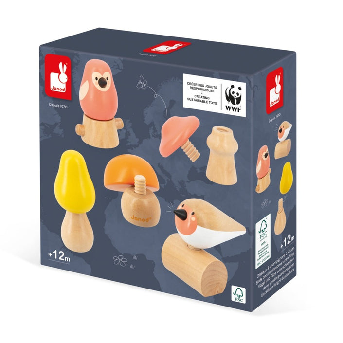 JANOD x WWF schroefspel vogels 18 m+