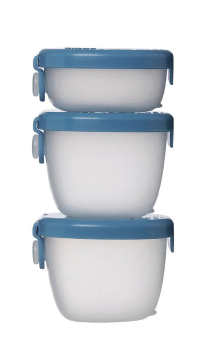 B.box 3 siliconen snackbakjes ocean2