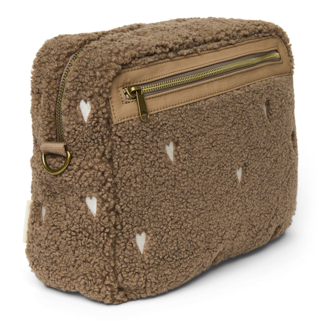 Studio Noos kinderwagen organizer teddy brown hearts kopen
