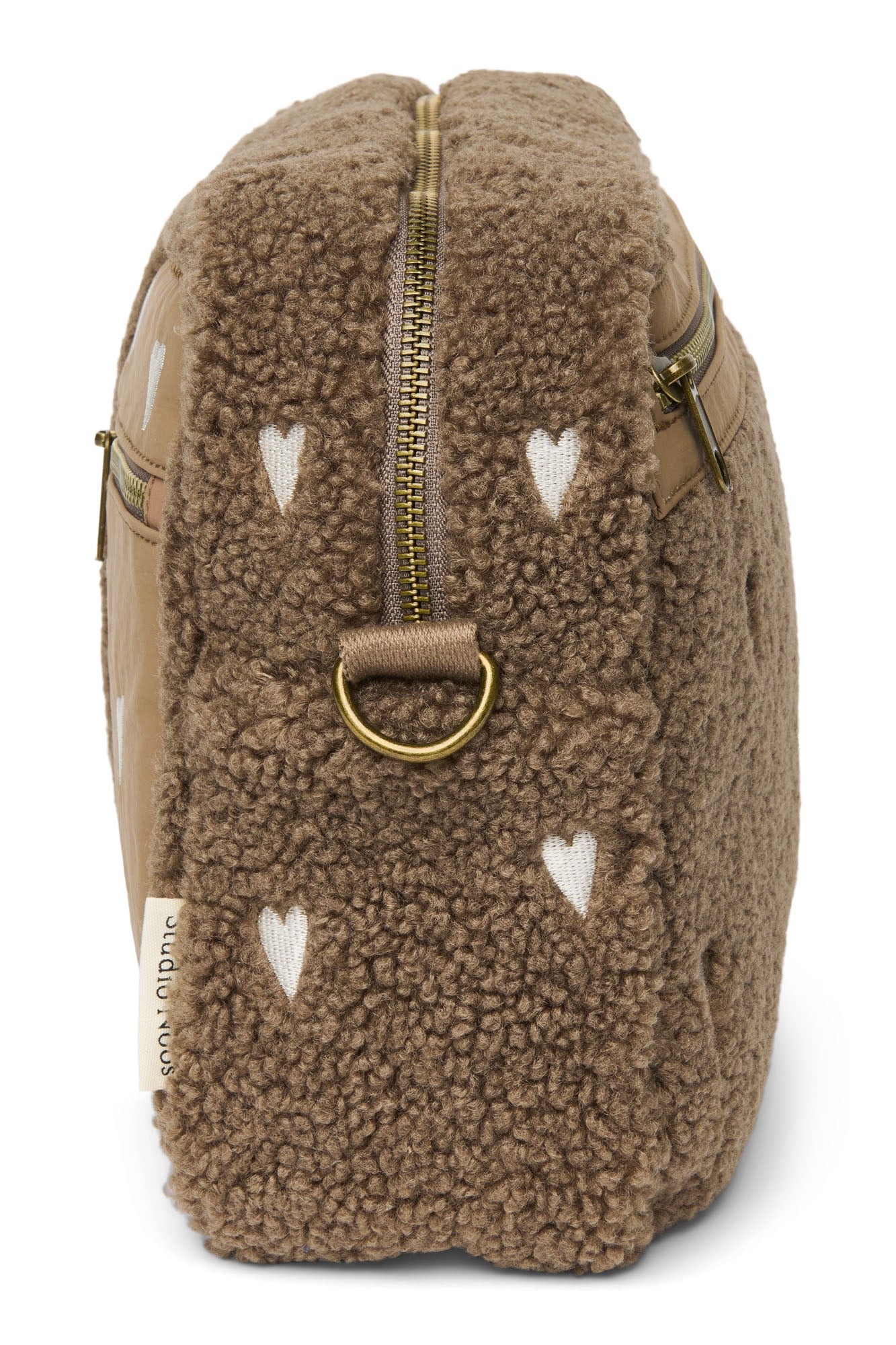 Studio Noos kinderwagen organizer teddy brown hearts