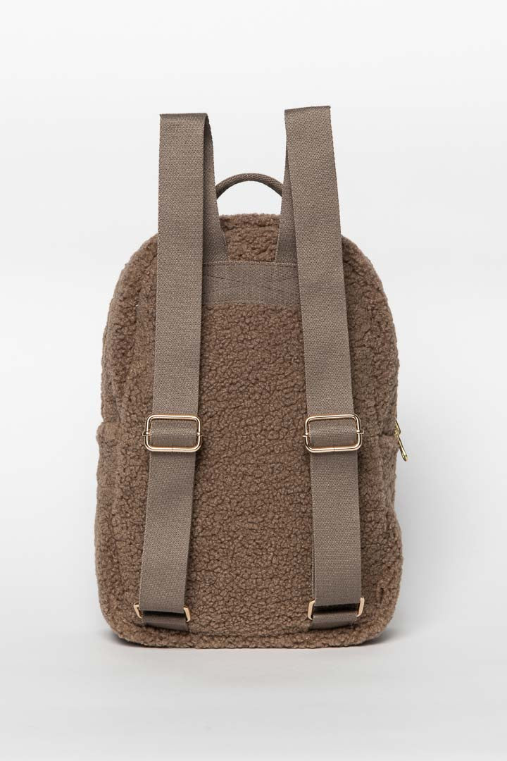 Studio Noos rugzak mini teddy brown 100% Polyester