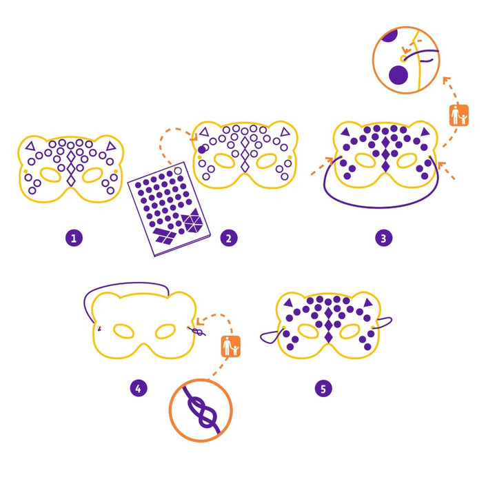 DJECO DIY maskers maken Jungle dieren 4 jr+