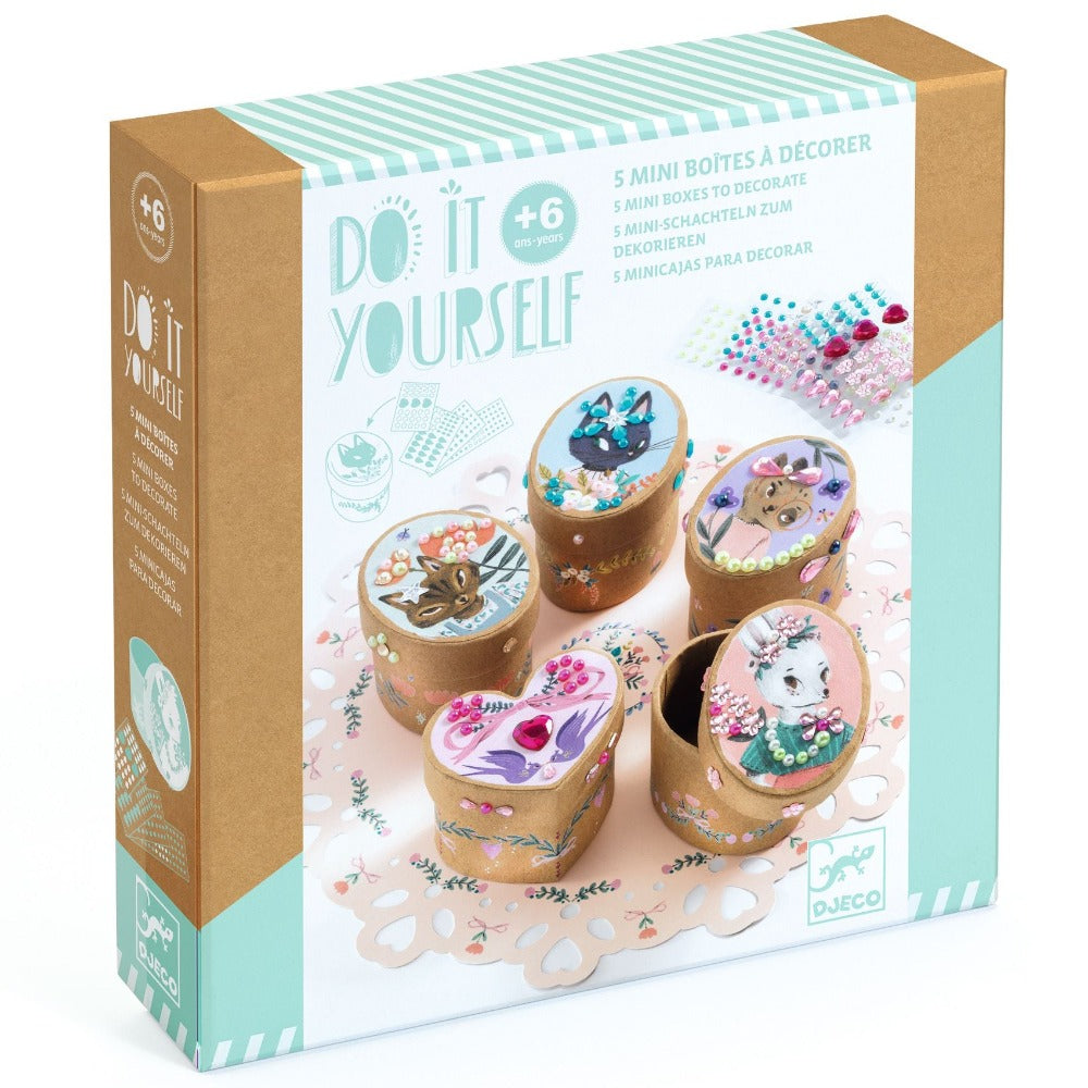 DJECO DIY mini doosjes 6 jr+ gelamineerd karton