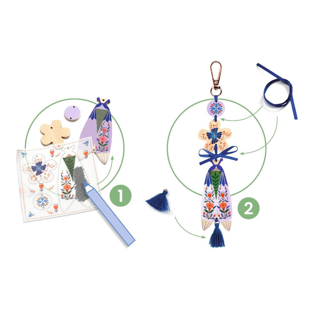 DJECO DIY sleutelhangers maken Vlinders 7 jr+ DJ07981
