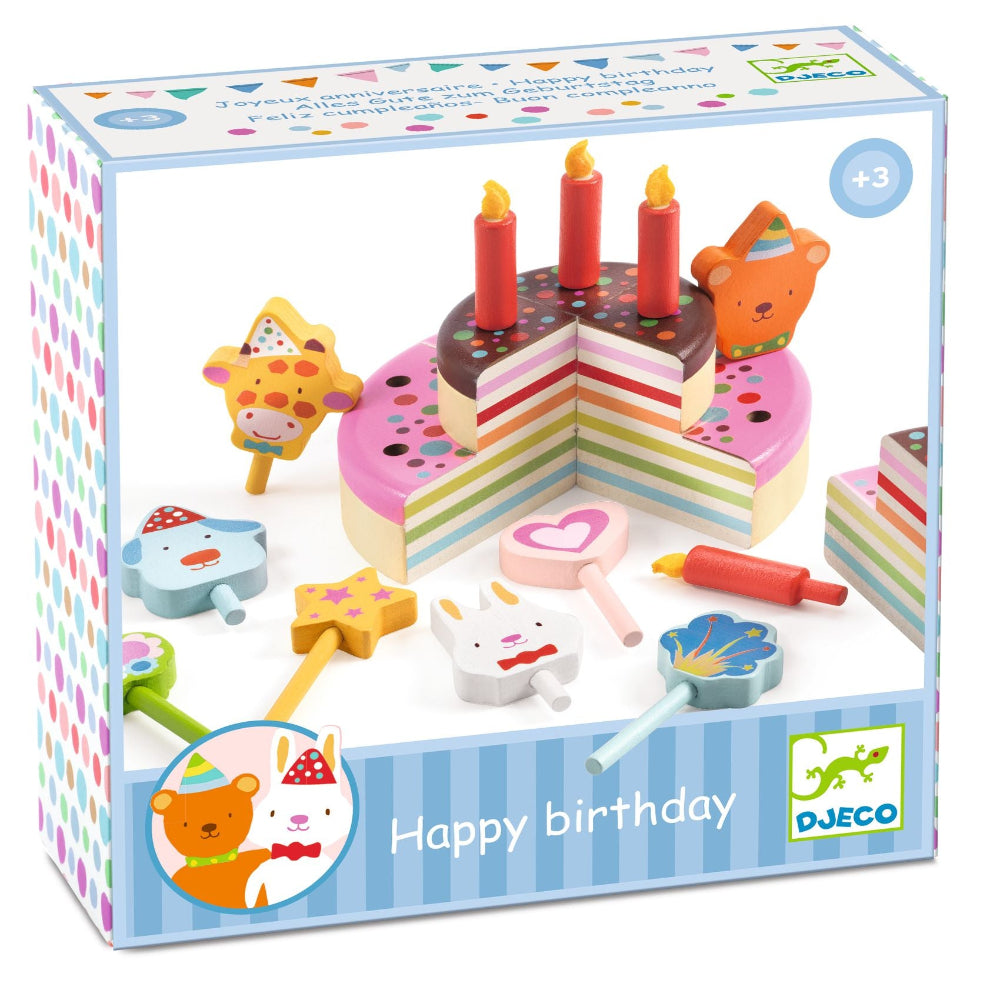 DJECO happy birthday verjaardagstaart 3 jr+