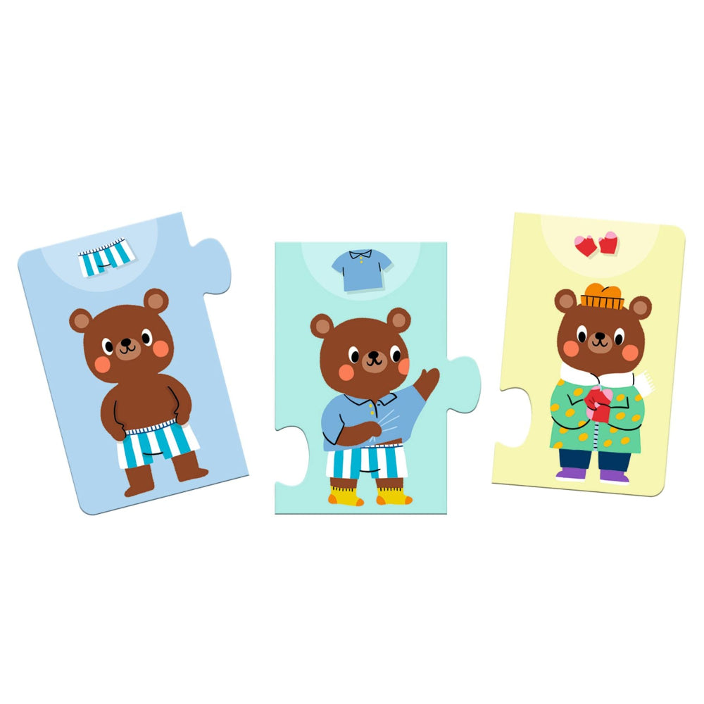 DJECO puzzel Teddy kleedt zich aan 3 jr / 10 stks kopen