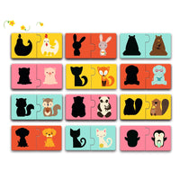 DJECO puzzel duo dierenschaduwen 2 jr+DJ08187b