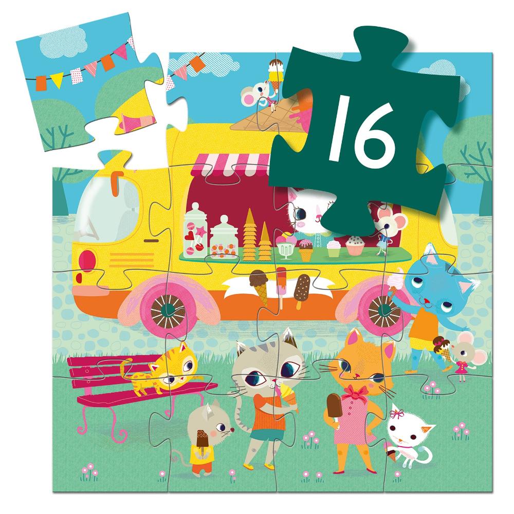 DJECO puzzel ice cream truck 2 jr / 16 stks 3070900072640