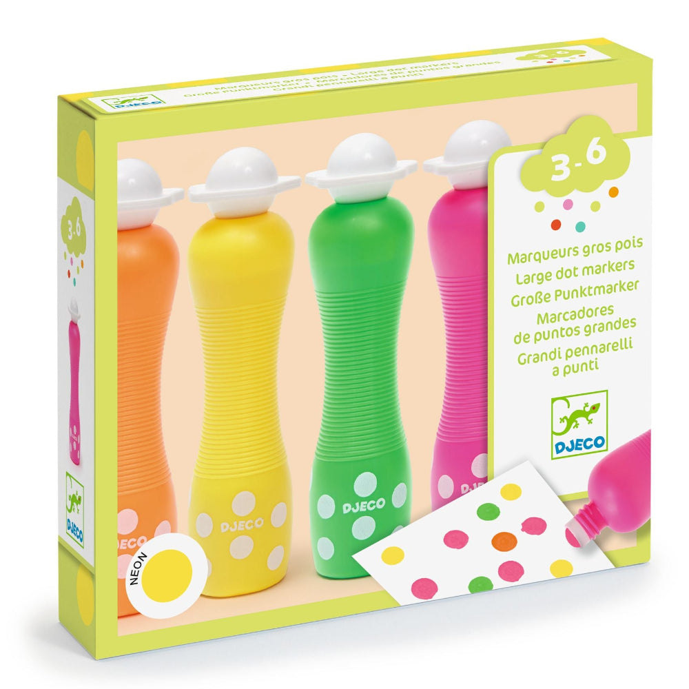 DJECO stempel verf neon 4 stks 3jr+DJ09059