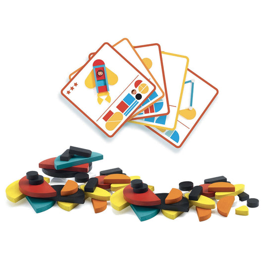 DJECO tangram puzzel Ze geo vroum 3jr 3070900064362 a