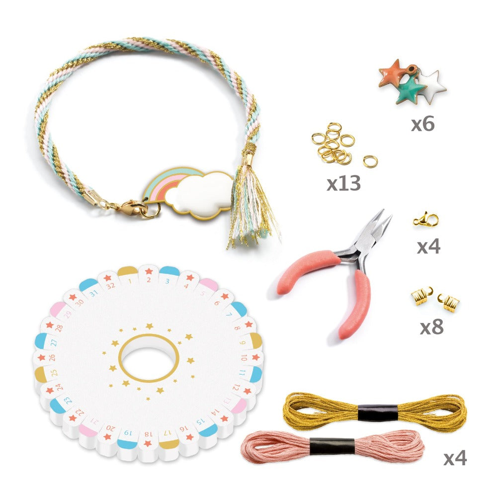 DJECO armbandjes maken Kumihimo celeste 8 jr+