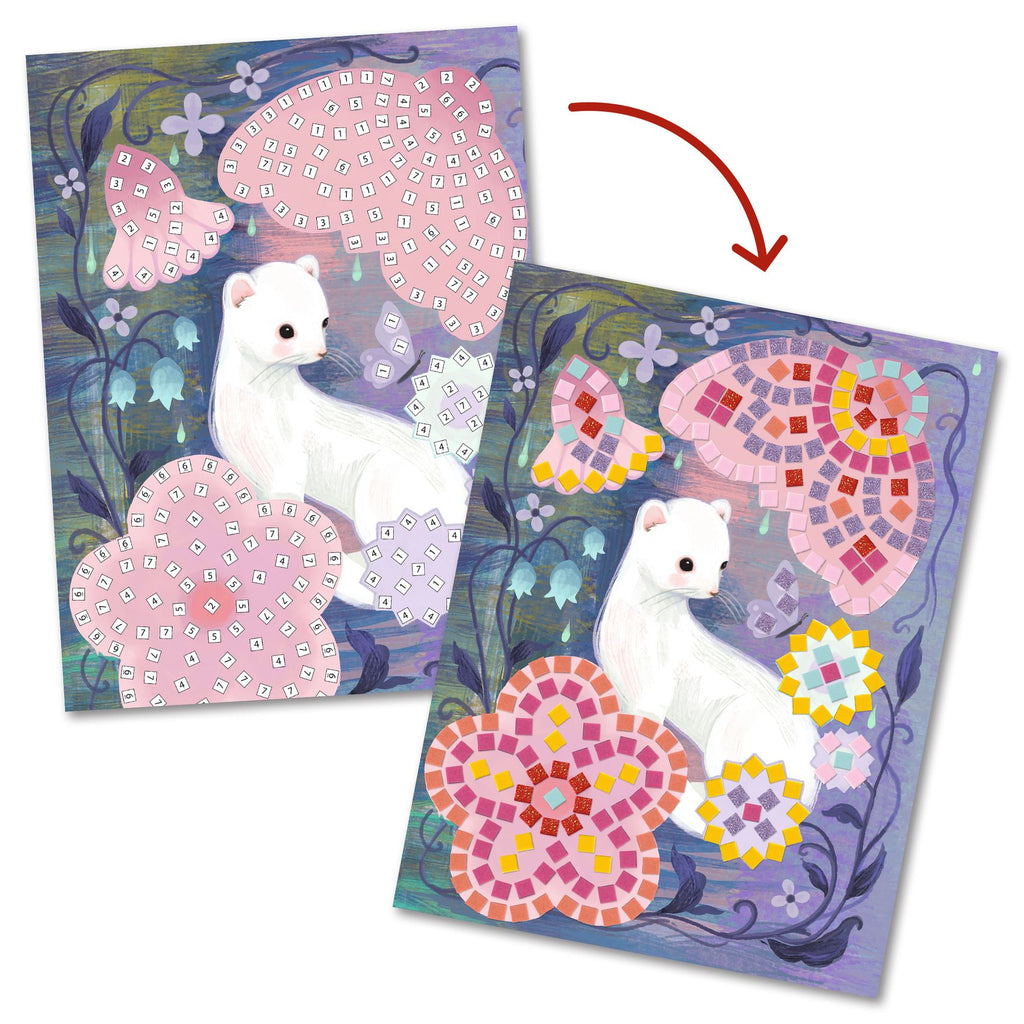 DJECO glitter mozaiek woodland 4 jr+ 3070900093096