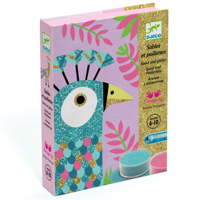 DJECO glitter zand vogels DJ08663 pck
