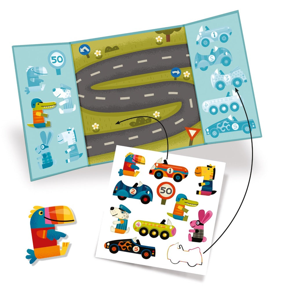 DJECO herbruikbare stickers cars 18 mnd+ kopen
