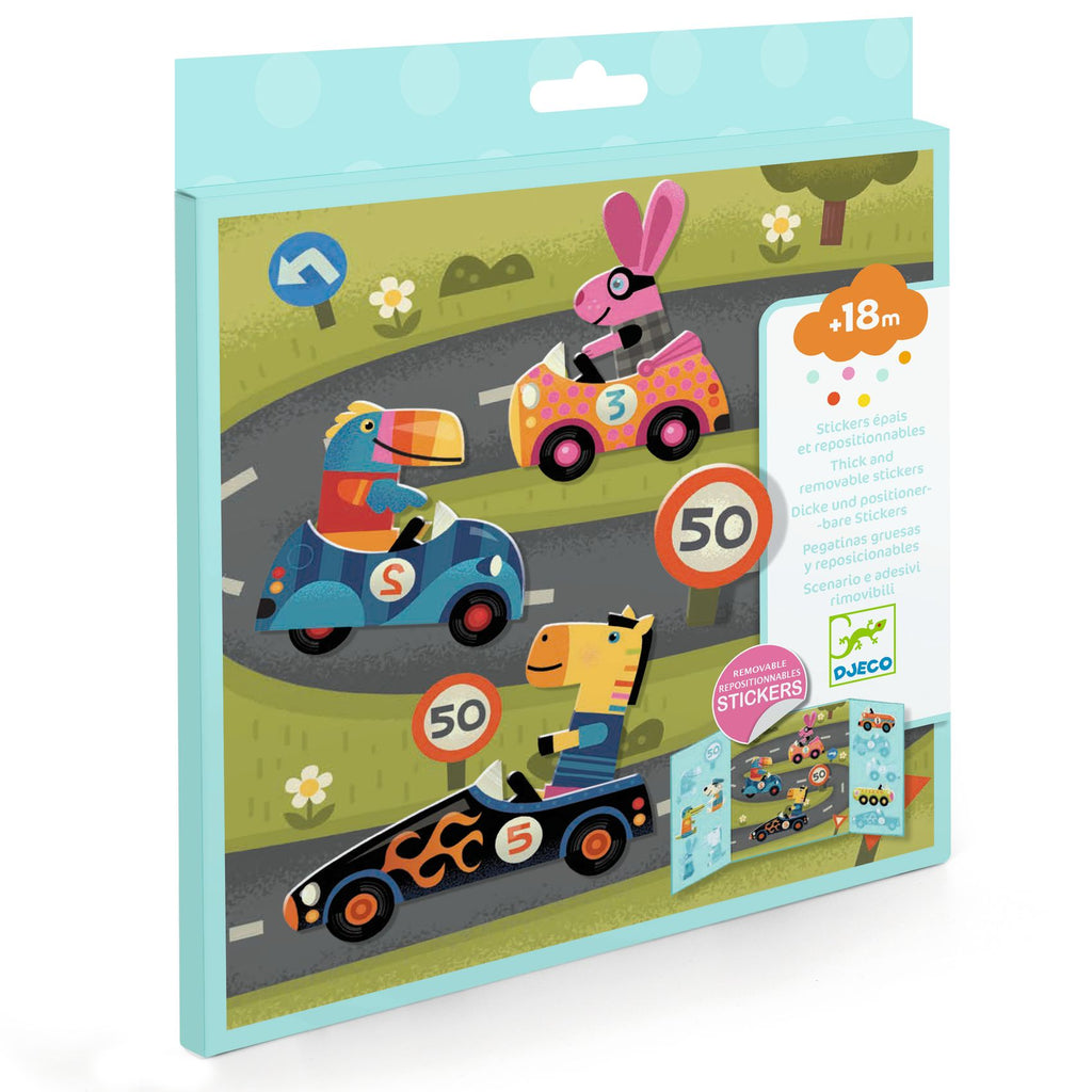 DJECO herbruikbare stickers cars 18 mnd+ 3070900090736