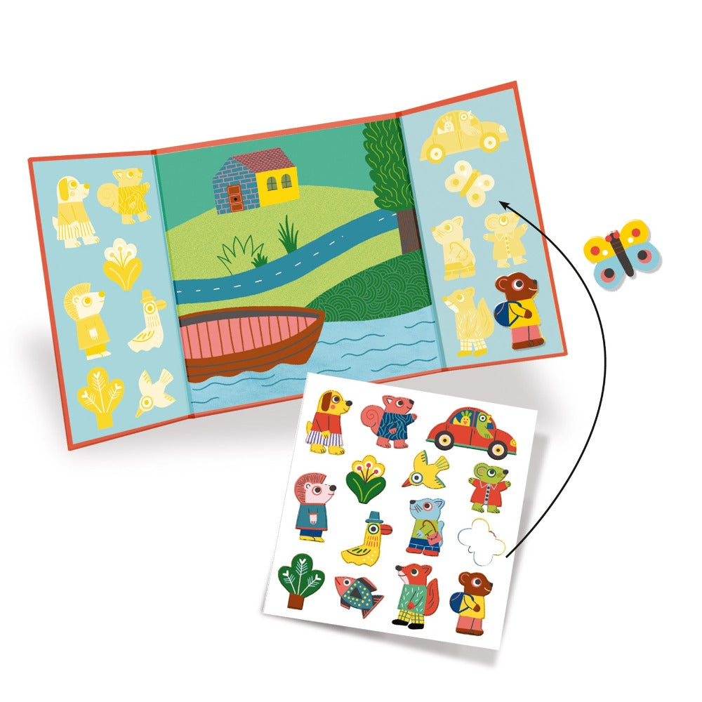 DJECO herbruikbare stickers dieren 18 mnd+