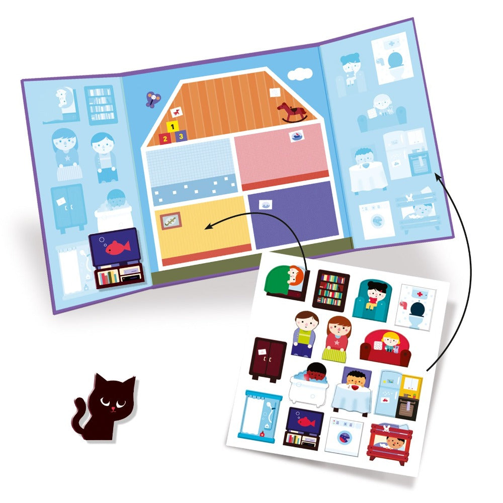 DJECO herbruikbare stickers huis 18 mnd+ kopen
