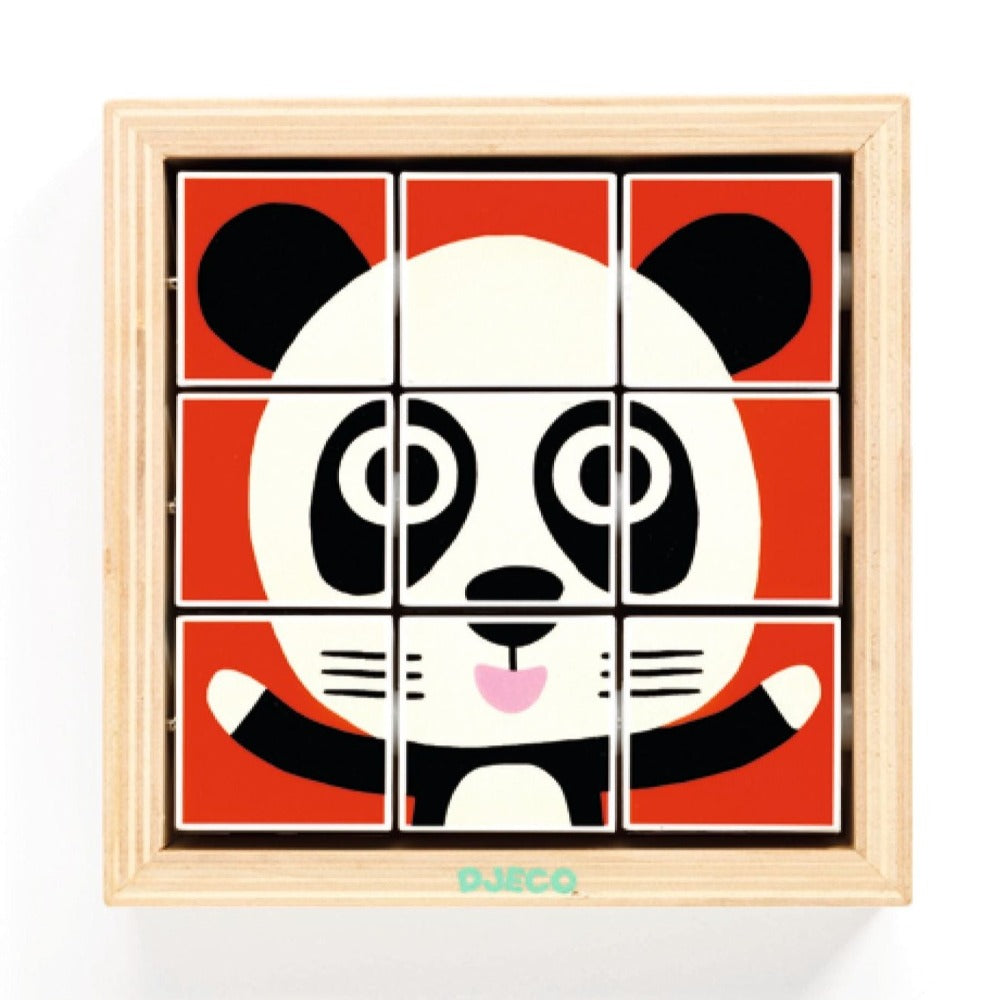 DJECO houten blokpuzzel Tournanimo 9 stks / 2 jr+ 3070900019539